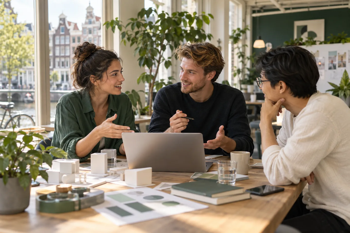Founding team discussing a startup idea